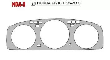 Honda Civic 1992-1995 Cluster Insert BD innenausstattung armaturendekor cockpit dekor - 1- Cockpit Dekor Innenraum