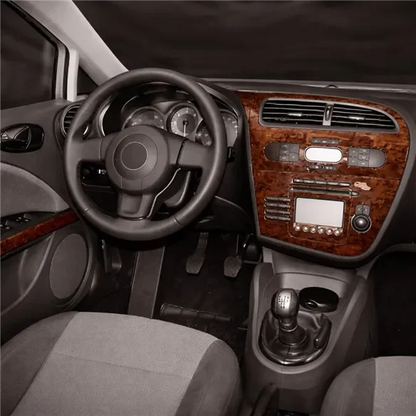 Seat Leon 1P 2005-2009 3D Cockpit Dekor Interieurleisten Set 8-teilig