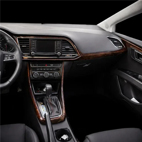 Seat Leon 2014-heute 3D Cockpit Dekor Interieurleisten Set 14-teilig