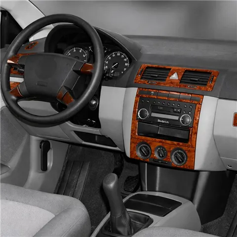 Skoda Fabia 6Y 1999-2006 3D Cockpit Dekor Interieurleisten Set 24-teilig