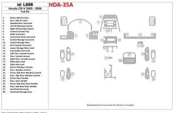 Honda CR-V 2005-2006 Voll Satz BD innenausstattung armaturendekor cockpit dekor