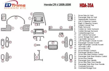 Honda CR-V 2005-2006 Voll Satz BD innenausstattung armaturendekor cockpit dekor