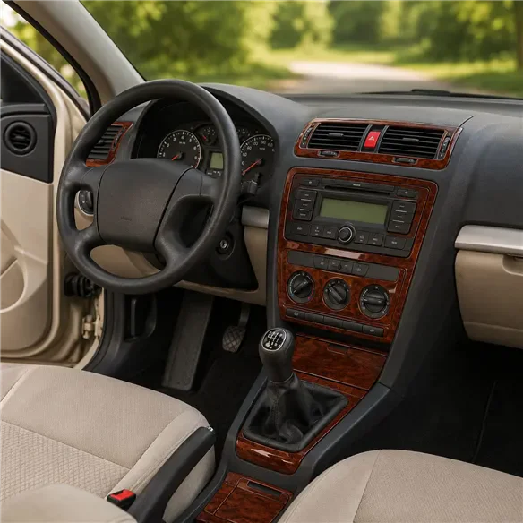 Skoda Octavia A5 1Z 2004-2009 3D Cockpit Dekor Interieurleisten Set 15-teilig