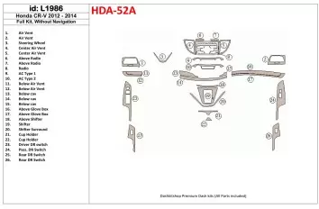 Honda CR-V 2012-UP Without NAVI BD innenausstattung armaturendekor cockpit dekor - 1- Cockpit Dekor Innenraum