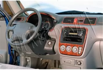 Honda CR-V 4X4 97-02 Mittelkonsole Armaturendekor Cockpit Dekor 9-Teilige - 1- Cockpit Dekor Innenraum