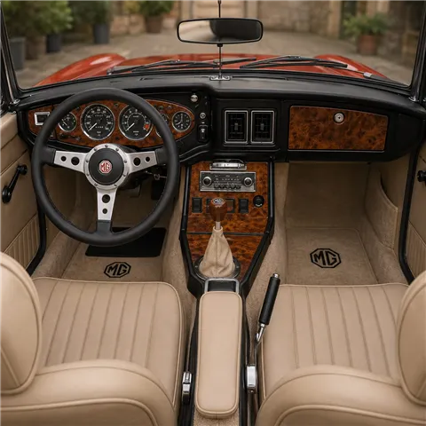 MG B 1972-1976 3D Cockpit Dekor Interieurleisten Set Full Set / as shown in product diagram-teilig