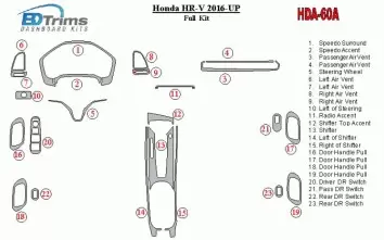 Honda HR-V 2016-UP Voll Satz BD innenausstattung armaturendekor cockpit dekor