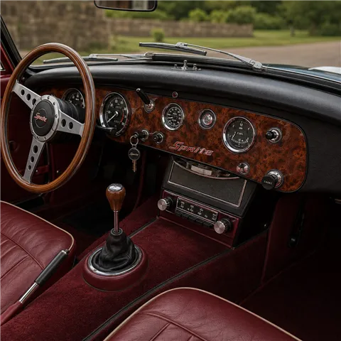 MG Midget/Austin Healey Sprite 1964-1967 3D Cockpit Dekor Interieurleisten Set Full Set / as shown in product diagram-teilig
