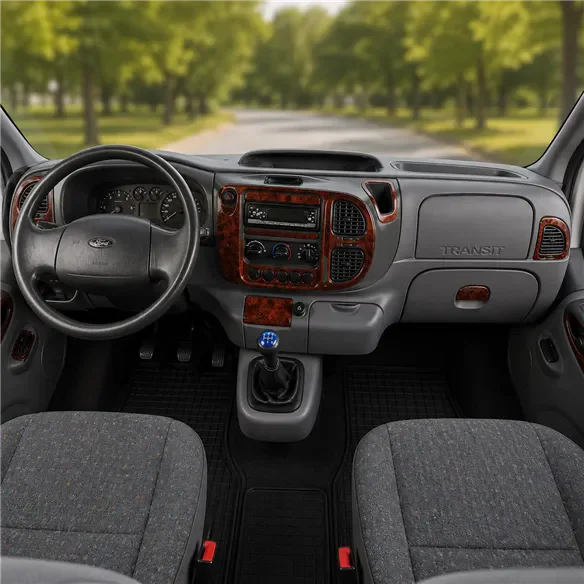 Ford Transit 2000-2006 3D Cockpit Dekor Interieurleisten Set 12-teilig