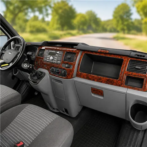 Ford Transit 2010-2014 3D Cockpit Dekor Interieurleisten Set 24-teilig