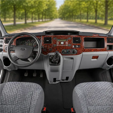Ford Transit Journey 2006-2010 3D Cockpit Dekor Interieurleisten Set 23-teilig
