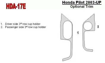 Honda Pilot 2003-2004 3rd Row Cupholder BD innenausstattung armaturendekor cockpit dekor
