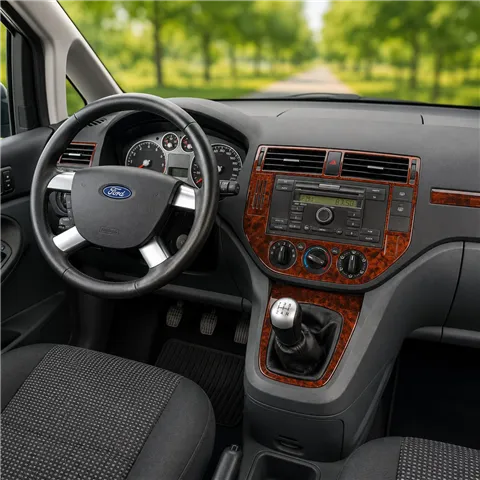 Ford C Max 2004-2010 3D Cockpit Dekor Interieurleisten Set 12-teilig