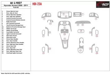 Hyundai Accent 2006-2011 Voll Satz BD innenausstattung armaturendekor cockpit dekor