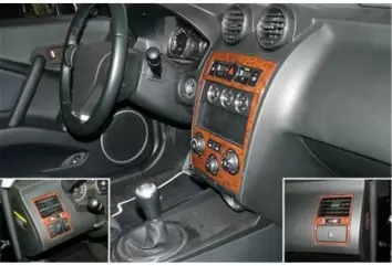 Hyundai Coupe 02.05 - 12.08 Mittelkonsole Armaturendekor Cockpit Dekor 5 -Teile