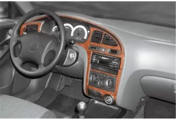 Hyundai Elantra 08.00 - 12.03 Mittelkonsole Armaturendekor Cockpit Dekor 8 -Teile