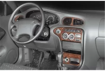 Hyundai Elantra 09.95 - 12.98 Mittelkonsole Armaturendekor Cockpit Dekor 12 -Teile