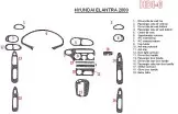 Hyundai Elantra 2000-2000 Voll Satz BD innenausstattung armaturendekor cockpit dekor