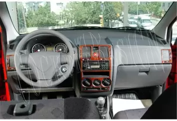 Hyundai Getz 09.05 - 12.10 Mittelkonsole Armaturendekor Cockpit Dekor 4 -Teile