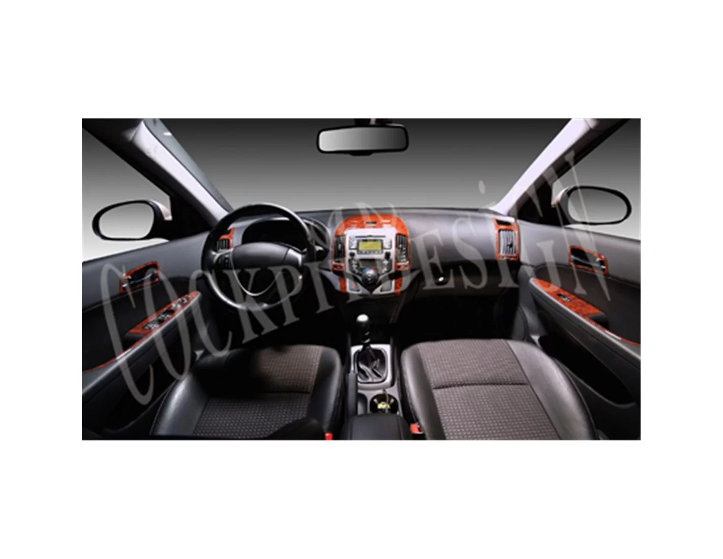 Hyundai I 30 2007 Mittelkonsole Armaturendekor Cockpit Dekor 9-Teilige - 1- Cockpit Dekor Innenraum