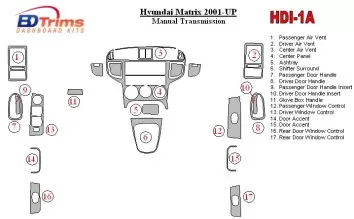 Hyundai Matrix 2001-UP Manual Gear Box BD innenausstattung armaturendekor cockpit dekor