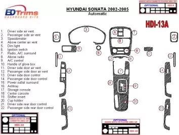 Hyundai Sonata 2002-2005 For Automatic Gear BD innenausstattung armaturendekor cockpit dekor