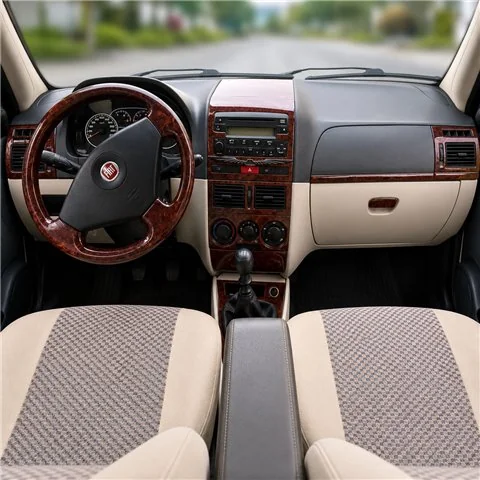 Fiat Albea 2005+ 3D Armaturenbrett-Dekor-Set, 11 Teile