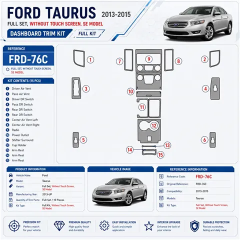 Ford Taurus 2013-heute 3D Cockpit Dekor Interieurleisten Set Full Set / as shown in product diagram-teilig