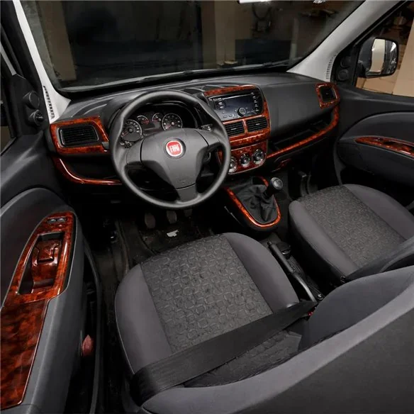 Fiat Doblo 2009+ 3D Armaturenbrett-Dekor-Set, 27 Teile