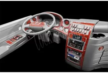 Isuzu Novo Lüx 01.2012 Mittelkonsole Armaturendekor Cockpit Dekor 36 -Teile