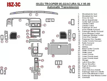 Isuzu Trooper 1995-2002 Voll Satz, Automatic Gear BD innenausstattung armaturendekor cockpit dekor