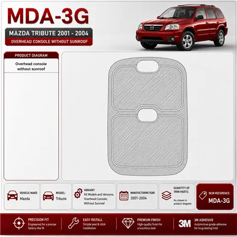 Mazda Tribute 2001-2004 3D Cockpit Dekor Interieurleisten Set As shown in product diagram-teilig