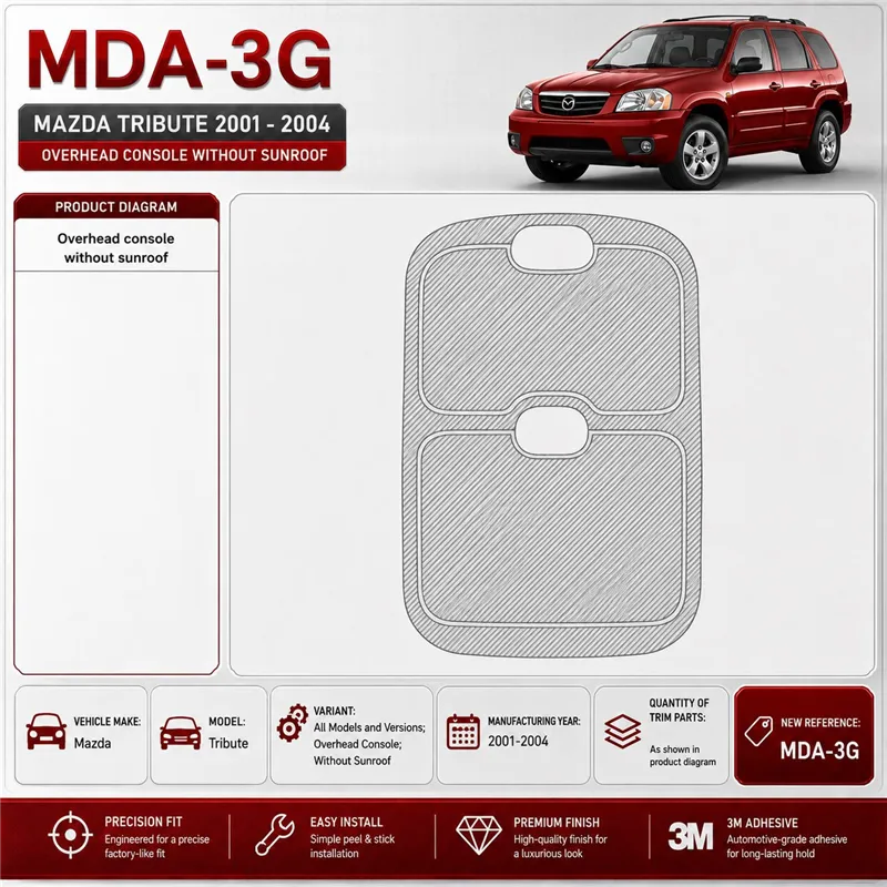 Mazda Tribute 2001-2004 3D Cockpit Dekor Interieurleisten Set As shown in product diagram-teilig