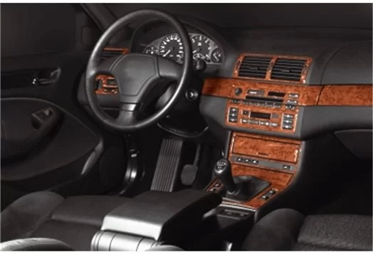 BMW 3er E46 04.98-12.04 3M 3D Innenverkleidung Dashboard Trim Kit Dash Trim Dekor 25-teilig BMW 3er E46 04.98-12.04 3M 3D Innenverkleidung Dashboard Trim Kit Dash Trim Dekor 25-teilig