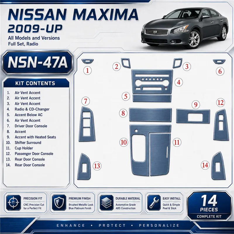 Nissan Maxima 2009-heute 3D Cockpit Dekor Interieurleisten Set Full Set / as shown in product diagram-teilig