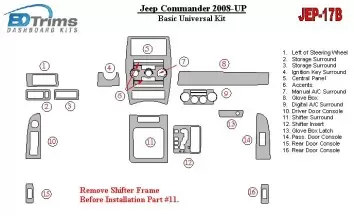 Jeep Commander 2008-UP Basic Universal Kit BD innenausstattung armaturendekor cockpit dekor