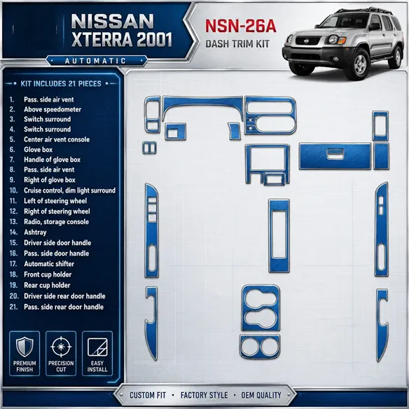 Nissan Xterra 2001-2001 3D Cockpit Dekor Interieurleisten Set 21-teilig