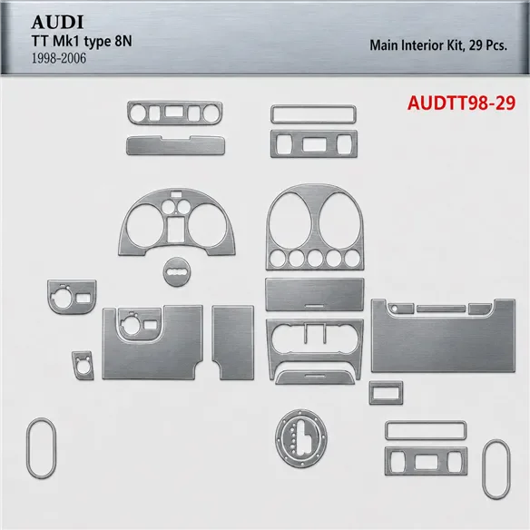 Audi TT 2001-2006 3D Cockpit Dekor Interieurleisten Set 29-teilig
