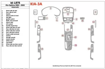 Kia Optima 2002-2003 Automatic Gearbox BD innenausstattung armaturendekor cockpit dekor