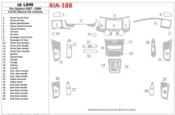 KIA Optima 2007-2008 Voll Satz, Manual Gearbox A/C Controls BD innenausstattung armaturendekor cockpit dekor