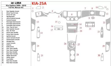 KIA Optima 2009-2010 Voll Satz, Manual Gearbox AC BD innenausstattung armaturendekor cockpit dekor