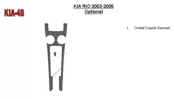 Kia Rio 2003-2005 Options BD innenausstattung armaturendekor cockpit dekor - 1- Cockpit Dekor Innenraum