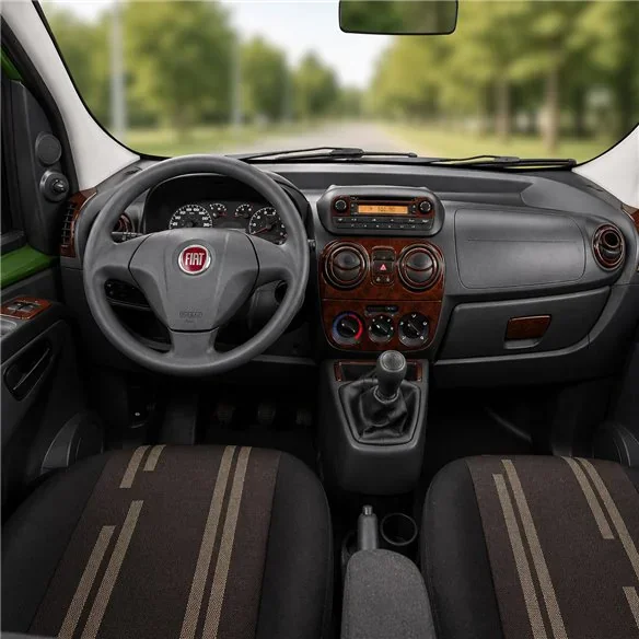 Fiat Fiorino 2008+ 3D Armaturenbrett-Dekor-Set, 27 Teile