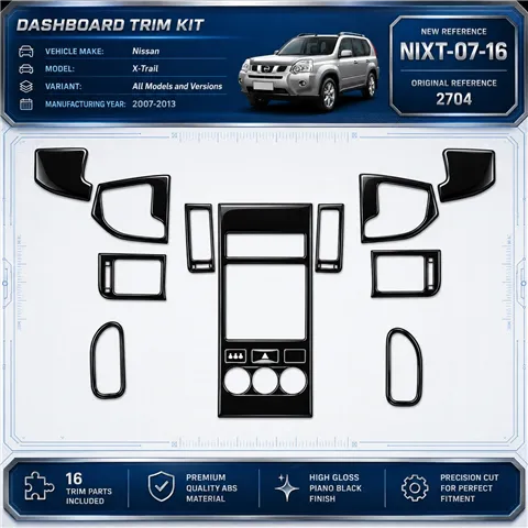 Nissan X Trail 2007-2013 3D Cockpit Dekor Interieurleisten Set 16-teilig
