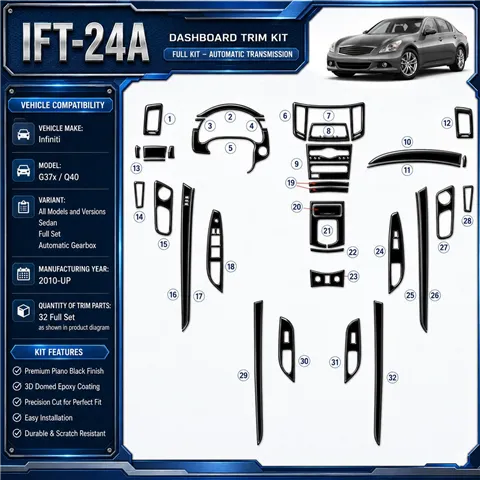 Infiniti G37x 2010-heute 3D Cockpit Dekor Interieurleisten Set Full Set / as shown in product diagram-teilig