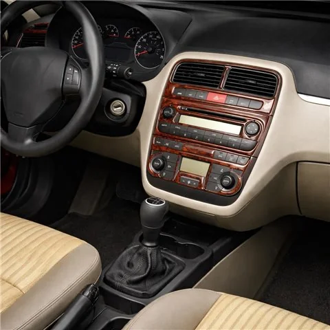 Fiat Grande Punto 2005+ 3D Armaturenbrett-Dekor-Set, 16 Teile