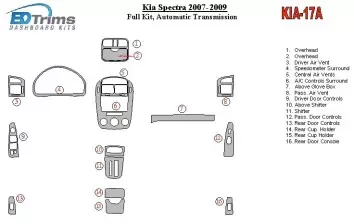 KIA Spectra 2007-UP Voll Satz, Automatic Gear BD innenausstattung armaturendekor cockpit dekor