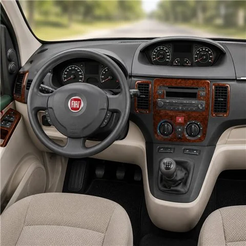 Fiat Idea 2004+ 3D Armaturenbrett-Dekor-Set, 7 Teile