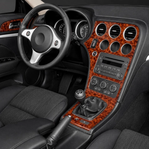 Alfa Romeo Brera 2005-2011 3D Armaturenbrett-Dekor-Set, 22 Teile