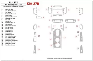 KIA Sportage 2011-UP Voll Satz, With NAVI system BD innenausstattung armaturendekor cockpit dekor